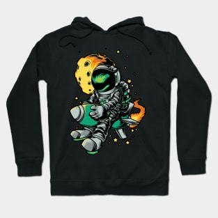 Astronaut Riding Rocket Hoodie